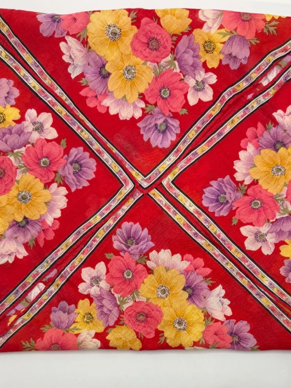 EPIC GIVENCHY RED FLORAL SCARF!